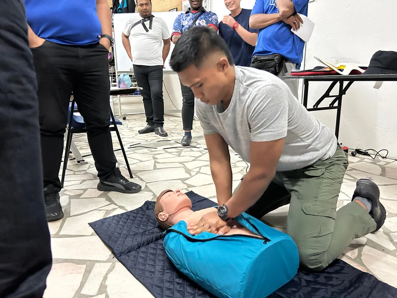 First aid practical training